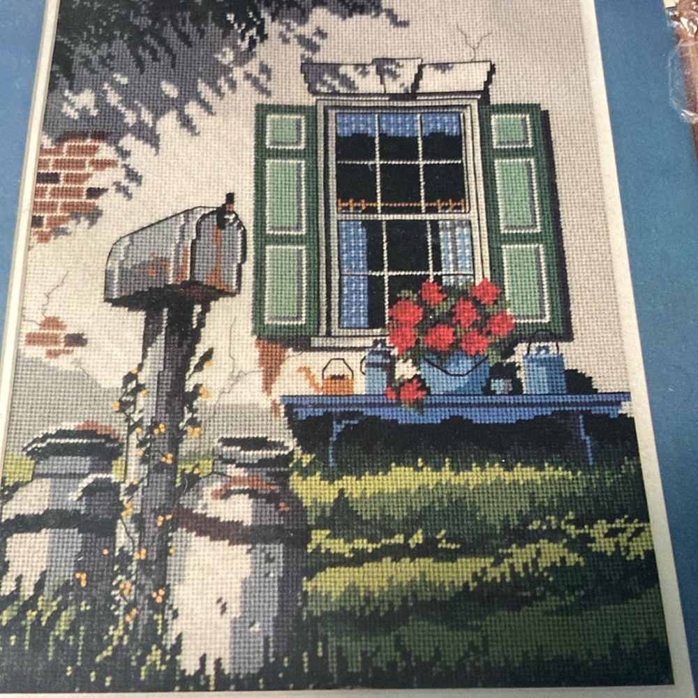 Dimensions needlepoint “rural delivery” 16 x 16 wool thread.‎ G2